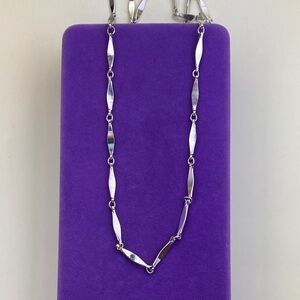 💛 Vintage Sarah Coventry Silver Link Necklace | Chic Modernist Design